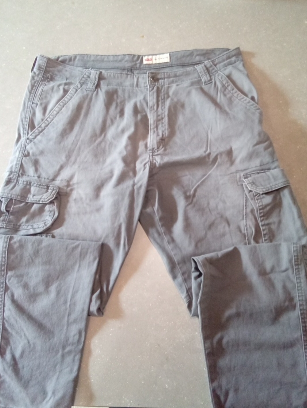 36x30 Regular Taper.Wrangler Gray Men's Cargo Pants - Classic Utility Style